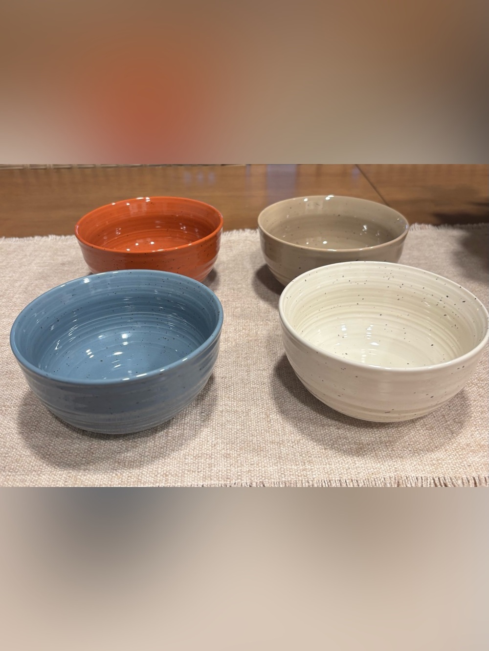 NEW Sango Siterra Painter’s Palette Ceramic Dessert Bowls - Set of 4